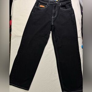 Empyre Men's Dark Black Straight Jeans